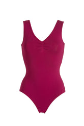 RED V-NECK CAMISOLE BODYSUIT - CHERRY PINK | DEHA