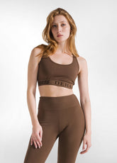 RACER BACK SPORT BRA - BROWN - COFFEE BROWN | DEHA