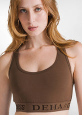 RACER BACK SPORT BRA - BROWN - COFFEE BROWN | DEHA