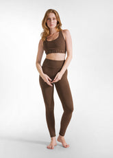 RACER BACK SPORT BRA - BROWN - COFFEE BROWN | DEHA