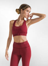 RACERBACK-TOP AUS STRETCH-JERSEY - ROT - RESTART WITH YOGA | DEHA