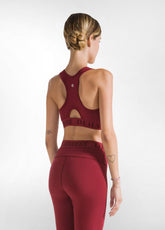 RACER BACK SPORT BRA - RED - CORDOVAN RED | DEHA