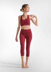 RACER BACK SPORT BRA - RED - CORDOVAN RED | DEHA