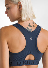 RACER BACK SPORT BRA - BLUE - NIGHT BLUE | DEHA