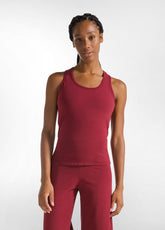 RACER BACK SPORTY TANK TOP - RED - CORDOVAN RED | DEHA