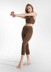 JERSEY STRETCH 7/8 LEGGINGS - BROWN - Leggings & sports pants | DEHA