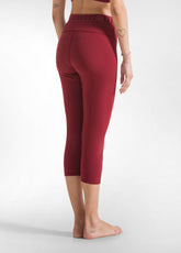 JERSEY STRETCH 7/8 LEGGINGS - RED - CORDOVAN RED | DEHA