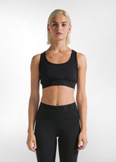 RACER BACK SPORT BRA - BLACK - BLACK | DEHA