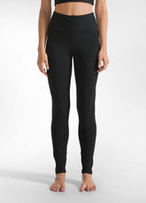 HIGH WAIST LEGGINGS - BLACK - BLACK | DEHA