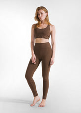 HIGH WAIST LEGGINGS - BROWN - RESTART WITH YOGA | DEHA