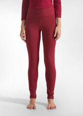 LEGGINGS VITA ALTA ROSSO - CORDOVAN RED | DEHA