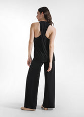 JERSEY WIDE LEG PANTS - BLACK - Welcome | DEHA