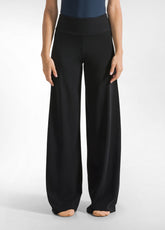 JERSEY WIDE LEG PANTS - BLACK - BLACK | DEHA