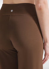 PANTALONE GAMBA LARGA IN JERSEY MARRONE - COFFEE BROWN | DEHA