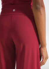 PANTALONE GAMBA LARGA IN JERSEY ROSSO - CORDOVAN RED | DEHA