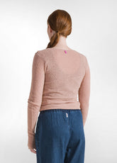 BOUCLE' WRAP SWEATER - PINK - MISTY ROSE | DEHA