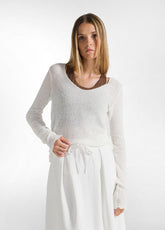 BOUCLE'-PULLOVER - WEISS - RESTART WITH YOGA | DEHA