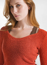 BOUCLE' SWEATER - ORANGE - RUST ORANGE | DEHA