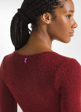 MAGLIA BOUCLE' ROSSO - CORDOVAN RED | DEHA