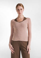 MAGLIA BOUCLE' ROSA - MISTY ROSE | DEHA