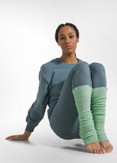 LEGWARMER AUS BOUCLE - GRUEN - Yoga & Pilates sets | DEHA