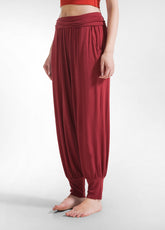 PANTALONE ODALISCA IN VISCOSA ROSSO - CORDOVAN RED | DEHA