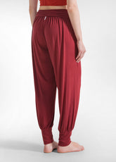 PANTALONE ODALISCA IN VISCOSA ROSSO - CORDOVAN RED | DEHA