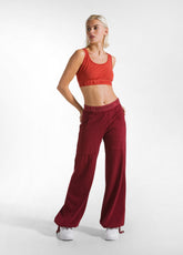 PANTALONE MAGNUM IN JERSEY ROSSO - RESTART WITH YOGA | DEHA