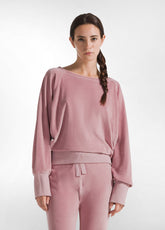 CHENILLE LOUNGE SWEATSHIRT - PINK - MISTY ROSE | DEHA