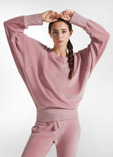 CHENILLE LOUNGE SWEATSHIRT - PINK - MISTY ROSE | DEHA