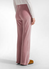 CHENILLE LOUNGE FLARED PANTS - PINK - MISTY ROSE | DEHA