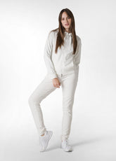 FELPA CORE CON ZIP E CAPPUCCIO BIANCO - MILK WHITE | DEHA