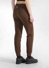 JOGGER CUFFED SWEATPANTS - BROWN - COFFEE BROWN | DEHA