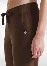 JOGGER CUFFED SWEATPANTS - BROWN - COFFEE BROWN | DEHA