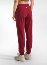 PANTALONE JOGGER CON POLSINO ROSSO - CORDOVAN RED | DEHA