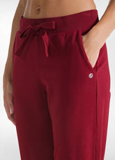 PANTALONE JOGGER CON POLSINO ROSSO - CORDOVAN RED | DEHA