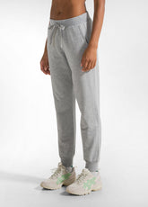 JOGGER MIT HOSENBÜNDCHEN - GRAU - GREY MELANGE | DEHA