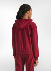 FULL ZIP COMFORT HOODIE - RED - CORDOVAN RED | DEHA