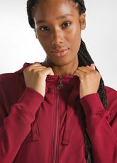 FULL ZIP COMFORT HOODIE - RED - CORDOVAN RED | DEHA