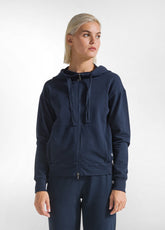 FULL ZIP COMFORT HOODIE - BLUE - NIGHT BLUE | DEHA