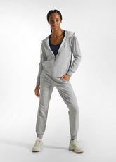 FULL ZIP COMFORT HOODIE - GREY - GREY MELANGE | DEHA