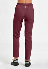 PANTALONE CORE IN FELPA ROSSO - PLUM RED | DEHA