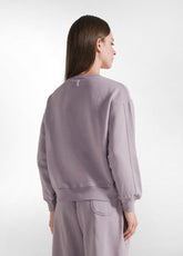 FELPA GIROCOLLO COMFY CON GRAFICA VIOLA - LILAC | DEHA