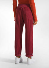 LIGHT CORDUROY DRAWSTRING PANTS - RED - CORDOVAN RED | DEHA