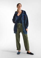 LIGHT CORDUROY DRAWSTRING PANTS - GREEN - OLIVE GREEN | DEHA