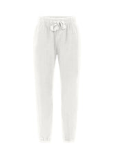 PANTALONE JOGGER IN VELLUTO LEGGERO BIANCO - MILK WHITE | DEHA