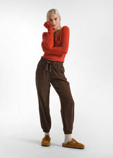 LIGHT CORDUROY JOGGER PANTS - BROWN - Tinto in Capo | DEHA