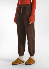 LIGHT CORDUROY JOGGER PANTS - BROWN - COFFEE BROWN | DEHA