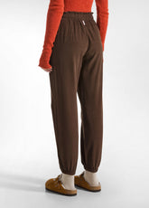 PANTALONE JOGGER IN VELLUTO LEGGERO MARRONE - COFFEE BROWN | DEHA