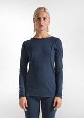 FLAMME' LONG SLEEVE T-SHIRT - BLUE - Tops & T-Shirts | DEHA